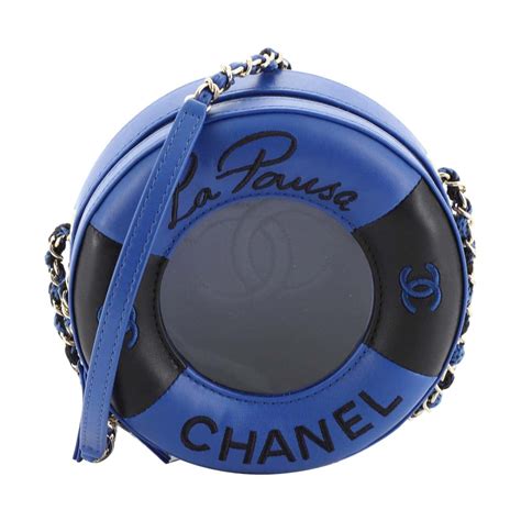 Chanel Lifesaver Round Crossbody Bag Lambskin Small 